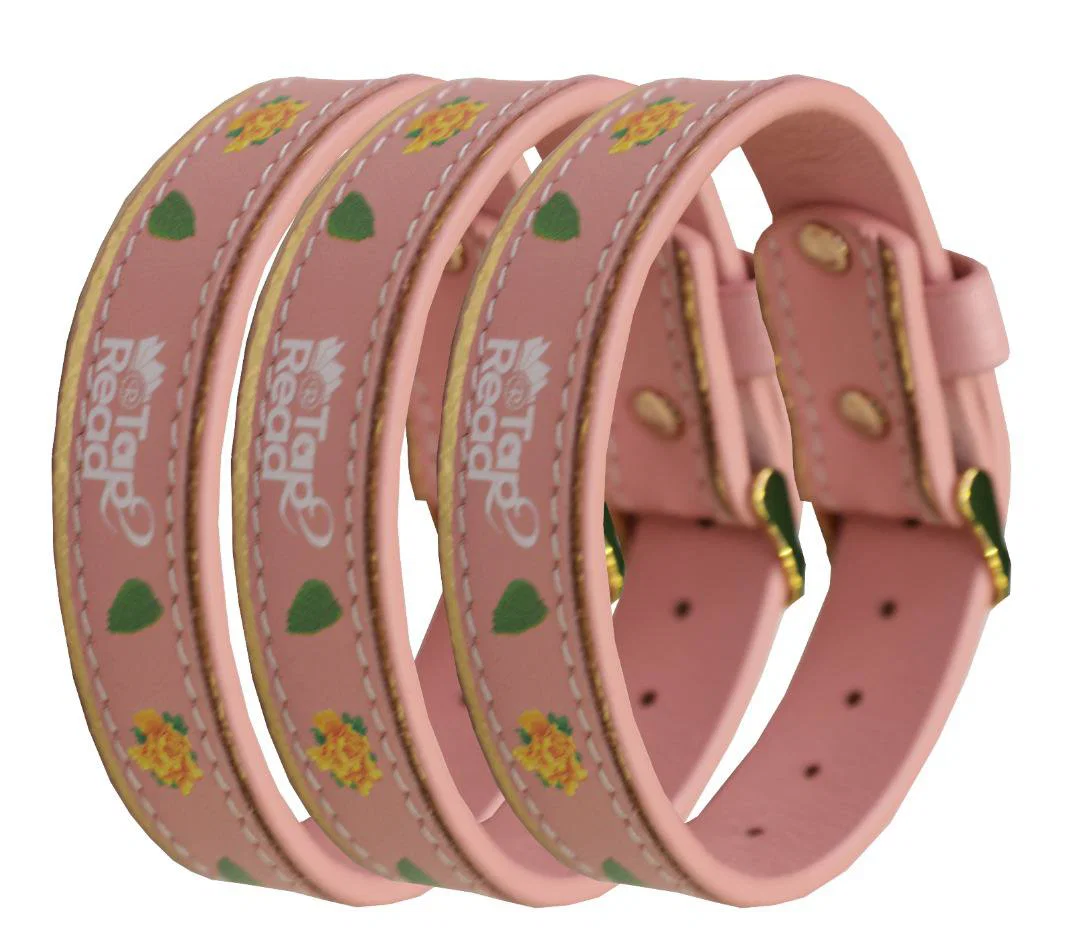 Pink Leather Bracelet
